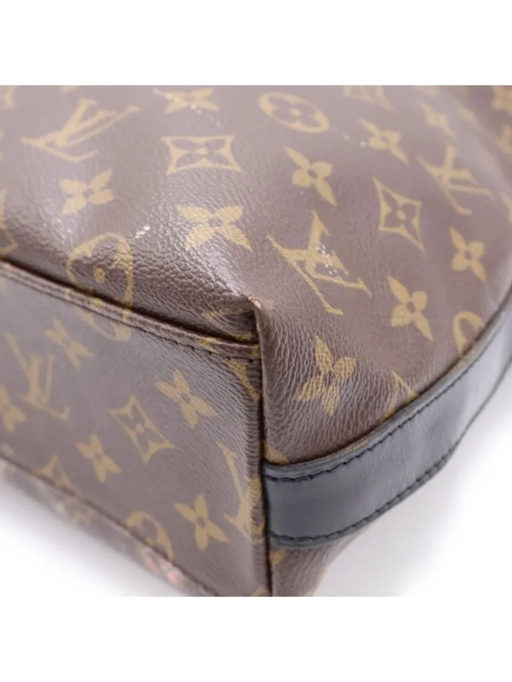 Louis Vuitton Monogram Macassar Davis Leather 2-Way Tote Shoulder Bag Brown